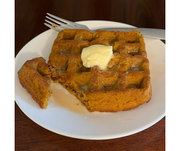 Low Carb Pumpkin Waffle Cakes - Fresh Baked